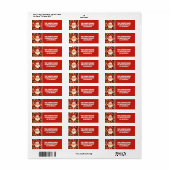 ヴィンテージレトロクリスマスサンタクロースアンドボウズ ラベル (フルシート)