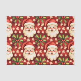 ヴィンテージレトロクリスマスサンタクロースアンドボウズ 薄葉紙