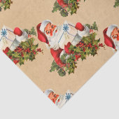 ヴィンテージレトロクリスマスサンタクロースパターン 薄葉紙 (詳細)
