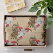 ヴィンテージレトロクリスマスサンタクロースパターン 薄葉紙 (ギフト)