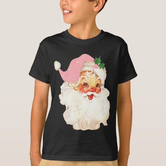 ヴィンテージレトロクリスマスサンタクロース Tシャツ (正面)