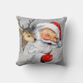 ヴィンテージレトロクリスマスサンタトインデアの装飾 クッション (正面)