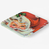 ヴィンテージレトロクリスマスサンタパーティープレート ペーパープレート (傾斜あり)