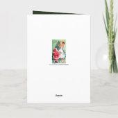 ヴィンテージレトロクリスマスサンタレディーアド文字カード シーズンカード (裏面)