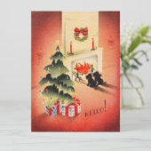 ヴィンテージレトロクリスマススコッティドッグズウェイティング シーズンカード (スタンド正面)