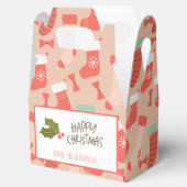 ヴィンテージレトロクリスマスストッキング フェイバーボックス (オープン)