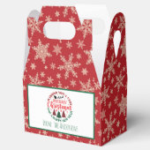 ヴィンテージレトロクリスマススノーフレークパターン フェイバーボックス (オープン)