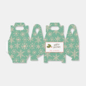 ヴィンテージレトロクリスマスターコイズ雪片 フェイバーボックス (折り畳みなし)