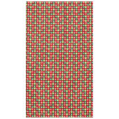 ヴィンテージレトロクリスマスツリーと弓パターン テーブルクロス (正面)