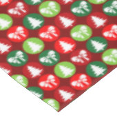 ヴィンテージレトロクリスマスツリーと弓パターン テーブルクロス (アングル)