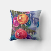 ヴィンテージレトロクリスマスツリーオーナメント クッション (裏面)