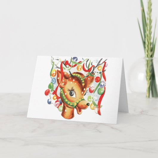 ヴィンテージレトロクリスマストインデア紙吹雪 シーズンカード (正面)