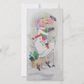 ヴィンテージレトロクリスマスバストップスレディカスタムー シーズンカード (正面)