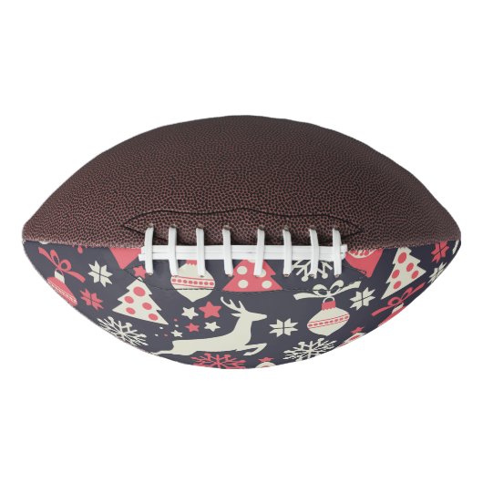 ヴィンテージレトロクリスマスパターン アメリカンフットボール (正面)