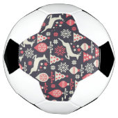 ヴィンテージレトロクリスマスパターン サッカーボール (回転)
