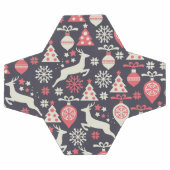 ヴィンテージレトロクリスマスパターン サッカーボール (フラット)