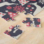 ヴィンテージレトロクリスマスパターン ジグソーパズル (側面)