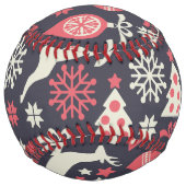 ヴィンテージレトロクリスマスパターン ソフトボール (裏面)