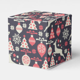 ヴィンテージレトロクリスマスパターン フェイバーボックス