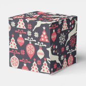 ヴィンテージレトロクリスマスパターン フェイバーボックス (裏面サイド)