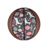 ヴィンテージレトロクリスマスパターン ミニバスケットボール (縦)