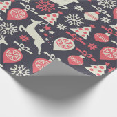 ヴィンテージレトロクリスマスパターン ラッピングペーパー (角)
