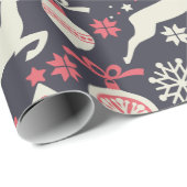 ヴィンテージレトロクリスマスパターン ラッピングペーパー (ロールコーナー)