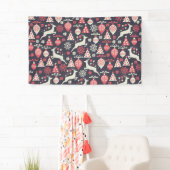 ヴィンテージレトロクリスマスパターン 横断幕 (インサイチュ)