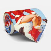 ヴィンテージレトロクリスマスピンアップガール ネクタイ (ロール)