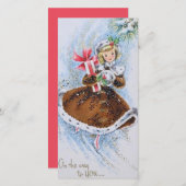 ヴィンテージレトロクリスマスプレゼント シーズンカード (正面/裏面)