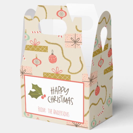 ヴィンテージレトロクリスマスプレゼント フェイバーボックス (オープン)