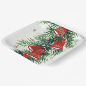 ヴィンテージレトロクリスマスベルパーティープレート ペーパープレート (傾斜あり)