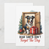 ヴィンテージレトロクリスマスペットドッグかわいい子犬 シーズンカード (正面/裏面)