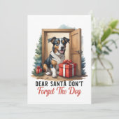 ヴィンテージレトロクリスマスペットドッグかわいい子犬 シーズンカード (スタンド正面)