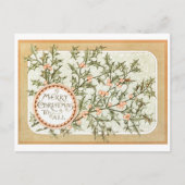 ヴィンテージレトロクリスマスホリデーグリーティングPOSカード シーズンポストカード (正面)