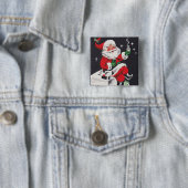 ヴィンテージレトロクリスマスホリデーサンタボタン 缶バッジ (インサイチュ)