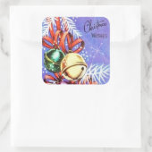 ヴィンテージレトロクリスマスホリデースタンプ スクエアシール (バッグ)