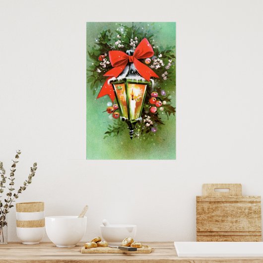 ヴィンテージレトロクリスマスホリデーホームデコールポスター ポスター (キッチン)