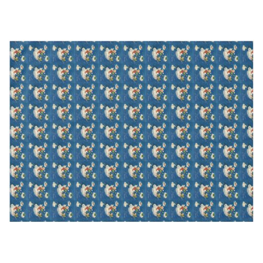 ヴィンテージレトロクリスマスボーイ テーブルクロス (正面(横))