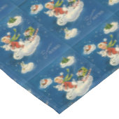 ヴィンテージレトロクリスマスボーイ テーブルクロス (アングル)