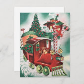ヴィンテージレトロクリスマスレイン シーズンカード (正面/裏面)