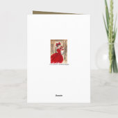 ヴィンテージレトロクリスマスレディdd文字カード シーズンカード (裏面)