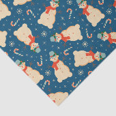 ヴィンテージレトロクリスマス雪だるまとキャンディーケーン 薄葉紙 (詳細)