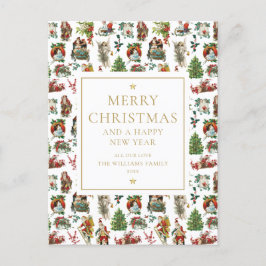 ヴィンテージレトロクリスマス シーズンポストカード