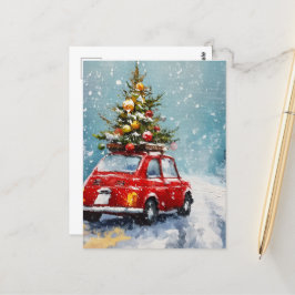 ヴィンテージレトロクリスマス | ノスタルジックホリデーデコール ポストカード