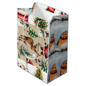ヴィンテージレトロクリスマス ミディアムペーパーバッグ (正面アングル)
