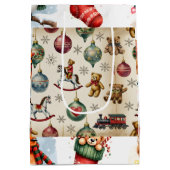 ヴィンテージレトロクリスマス ミディアムペーパーバッグ (裏面)