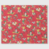 ヴィンテージレトロクリスマス ラッピングペーパー (フラット)