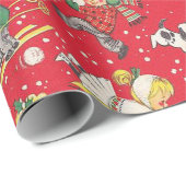 ヴィンテージレトロクリスマス ラッピングペーパー (ロールコーナー)