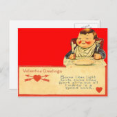 ヴィンテージレトログッド調理師バレンタインカード シーズンポストカード (正面/裏面)